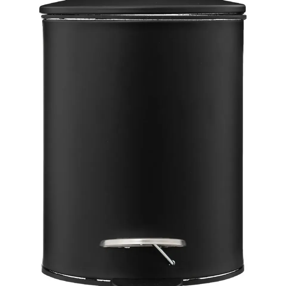 5five Pedaalemmer - zwart - metaal - 3L - 23 cm - soft close Hot