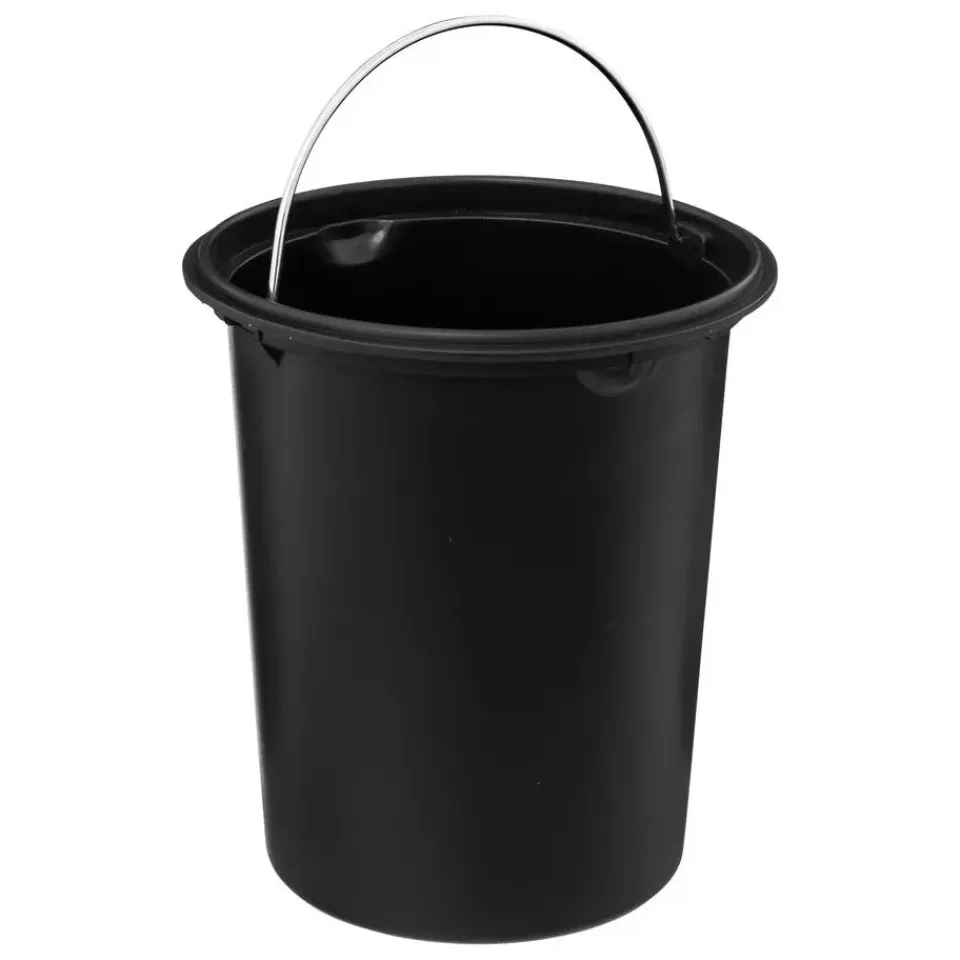 5five Pedaalemmer - zwart - metaal - 3L - 23 cm - soft close Hot
