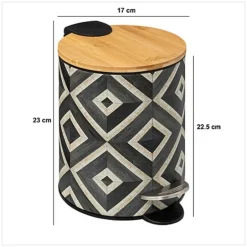 5five Pedaalemmer Mystic - groen mix - 3L - metaal - 17 x 23 cm Sale