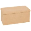 5five Poef/hocker - opbergbox - beige - PU/MDF - 38 x 76 cm New