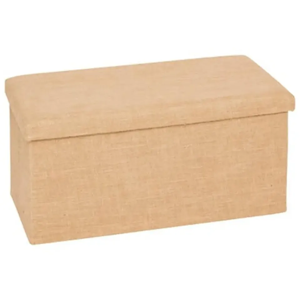 5five Poef/hocker - opbergbox - beige - PU/MDF - 38 x 76 cm New
