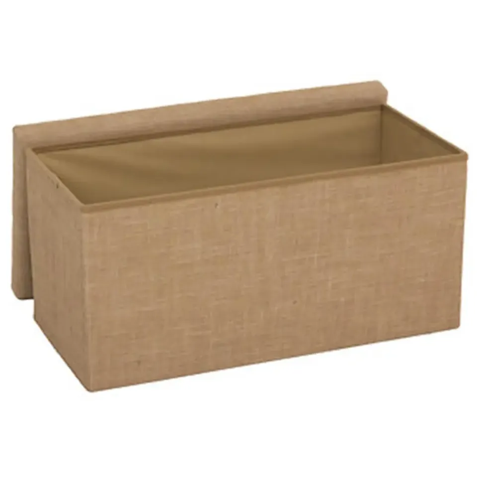 5five Poef/hocker - opbergbox - beige - PU/MDF - 38 x 76 cm New
