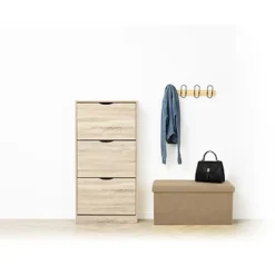 5five Poef/hocker - opbergbox - beige - PU/MDF - 38 x 76 cm New