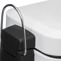 5five Prullenbak/pedaalemmer wit - rvs metaal - 5L - 14x29x30 cm Clearance