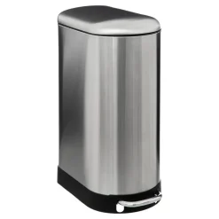 5five Prullenbak/pedaalemmer Ariane - zilver - rvs metaal - 30L Sale