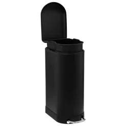 5five Prullenbak/pedaalemmer Ariane - zwart - rvs metaal - 30L Hot