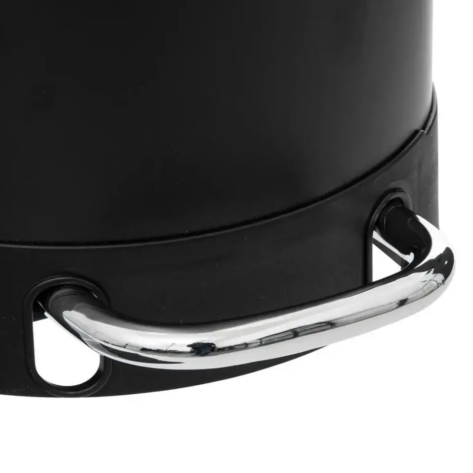 5five Prullenbak/pedaalemmer Ariane - zwart - rvs metaal - 30L Hot