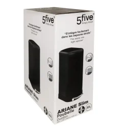 5five Prullenbak/pedaalemmer Ariane - zwart - rvs metaal - 30L Hot