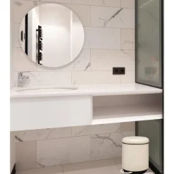 5five Prullenbak/pedaalemmer - metaal/kunststof - 5L - ivoor Sale