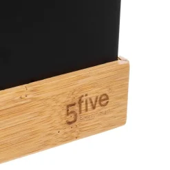 5five Prullenbak/vuilnisbak - 23 liter - MDF hout - zwart - 27 x 32 cm Sale