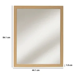 5five Spiegel/wandspiegel - 44 x 54 cm - hout - naturel Discount