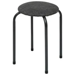 5five Stapelbaar zit krukje - metaal/polyester - antraciet Outlet