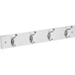 5five Wandkapstok - wit - 4 ophanghaken - 42 x 9 cm - MDF Outlet