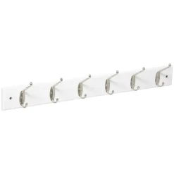 5five Wandkapstok - wit - 6-haaks - 58 x 9 cm - MDF Hot
