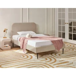 Leen Bakker FLAYAT - Eenpersoonsbed - Beige - 120 x 200 cm - Bouclé Hot