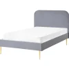 Leen Bakker FLAYAT - Eenpersoonsbed - Grijs - 120 x 200 cm - Fluweel