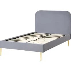 Leen Bakker FLAYAT - Eenpersoonsbed - Grijs - 120 x 200 cm - Fluweel