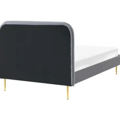 Leen Bakker FLAYAT - Eenpersoonsbed - Grijs - 120 x 200 cm - Fluweel