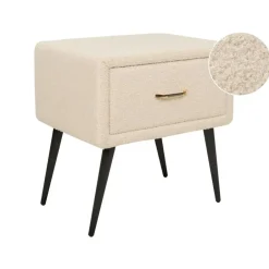 Beliani FLAYAT - Nachtkastje - Beige - Bouclé Best