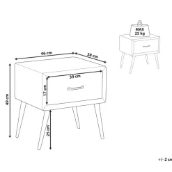 Beliani FLAYAT - Nachtkastje - Beige - Bouclé Best