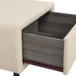 Beliani FLAYAT - Nachtkastje - Beige - Bouclé Best