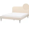 Beliani FLAYAT - Tweepersoonsbed - Beige - 160 x 200 cm - Bouclé Clearance