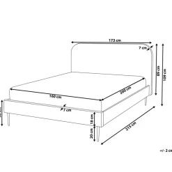 Beliani FLAYAT - Tweepersoonsbed - Beige - 160 x 200 cm - Bouclé Clearance
