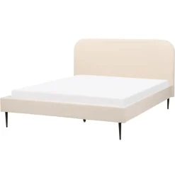 Beliani FLAYAT - Tweepersoonsbed - Beige - 160 x 200 cm - Bouclé Clearance