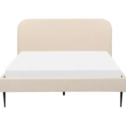 Beliani FLAYAT - Tweepersoonsbed - Beige - 160 x 200 cm - Bouclé Clearance