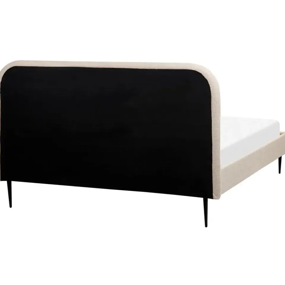 Beliani FLAYAT - Tweepersoonsbed - Beige - 160 x 200 cm - Bouclé Clearance