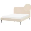 Beliani FLAYAT - Tweepersoonsbed - Beige - 140 x 200 cm - Bouclé New