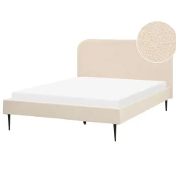 Beliani FLAYAT - Tweepersoonsbed - Beige - 140 x 200 cm - Bouclé New