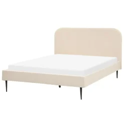 Beliani FLAYAT - Tweepersoonsbed - Beige - 140 x 200 cm - Bouclé New