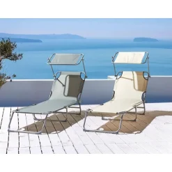 Beliani FOLIGNO - Strandstoel - Crème - Polyester New