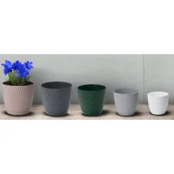 Form Plastic Plantenpot - kunststof - ivoor wit - D13 x H12 cm Sale