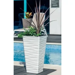 Form Plastic Plantenpot - kunststof - wit - D40 x H75 cm Sale