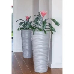 Form Plastic Plantenpot rond - kunststof - zwart - D35 x H69 cm Discount