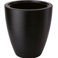 Form Plastic Plantenpot/bloempot - kunststof - zwart - 30 x 32 cm Hot
