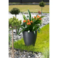 Form Plastic Plantenpot/bloempot - kunststof - zwart - 30 x 32 cm Hot