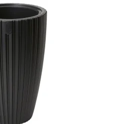 Form Plastic Plantenpot/bloempot - kunststof - zwart - 30 x 48 cm Best
