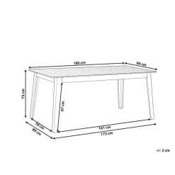 Beliani FORNELLI - Tuintafel - Lichte houtkleur - 90 x 180 cm - Acaciahout Online