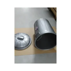 Forte Plastics Afvalbak - zilverkleurig - afvalemmer met deksel - 70l Outlet