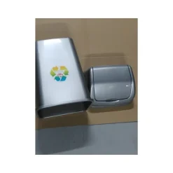 Forte Plastics Prullenbak - zilver - vuilnisbak met deksel - 15 l New