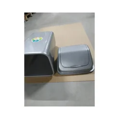 Forte Plastics Prullenbak - zilver - vuilnisbak met deksel - 30 l Clearance