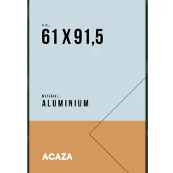 ACAZA Foto Kader, Lijst geschikt voor Foto's of Posters van 61 cm x 91,5 cm - Zwart