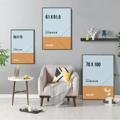 ACAZA Foto Kader, Lijst geschikt voor Foto's of Posters van 61 cm x 91,5 cm - Zwart