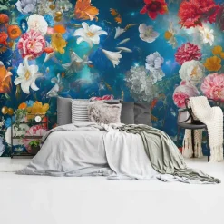 Reinders Fotobehang Bloemenwereld - 260 x 384cm - Blauw Best