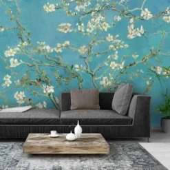 Reinders Fotobehang Van Gogh Amandelbloesem - 260 x 384cm - Blauw Outlet