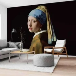 Reinders Fotobehang Vermeer Meisje met de parel - 260 x 384cm - Zwart Outlet