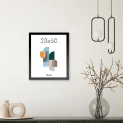 Merkloos Fotokader - Fotolijst - Wissellijst - 50x60 cm - MDF - Zwart Outlet